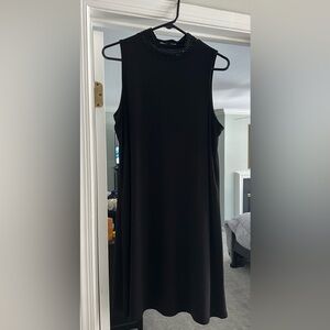 Tiana B. Black Beaded Neck Mini Dress